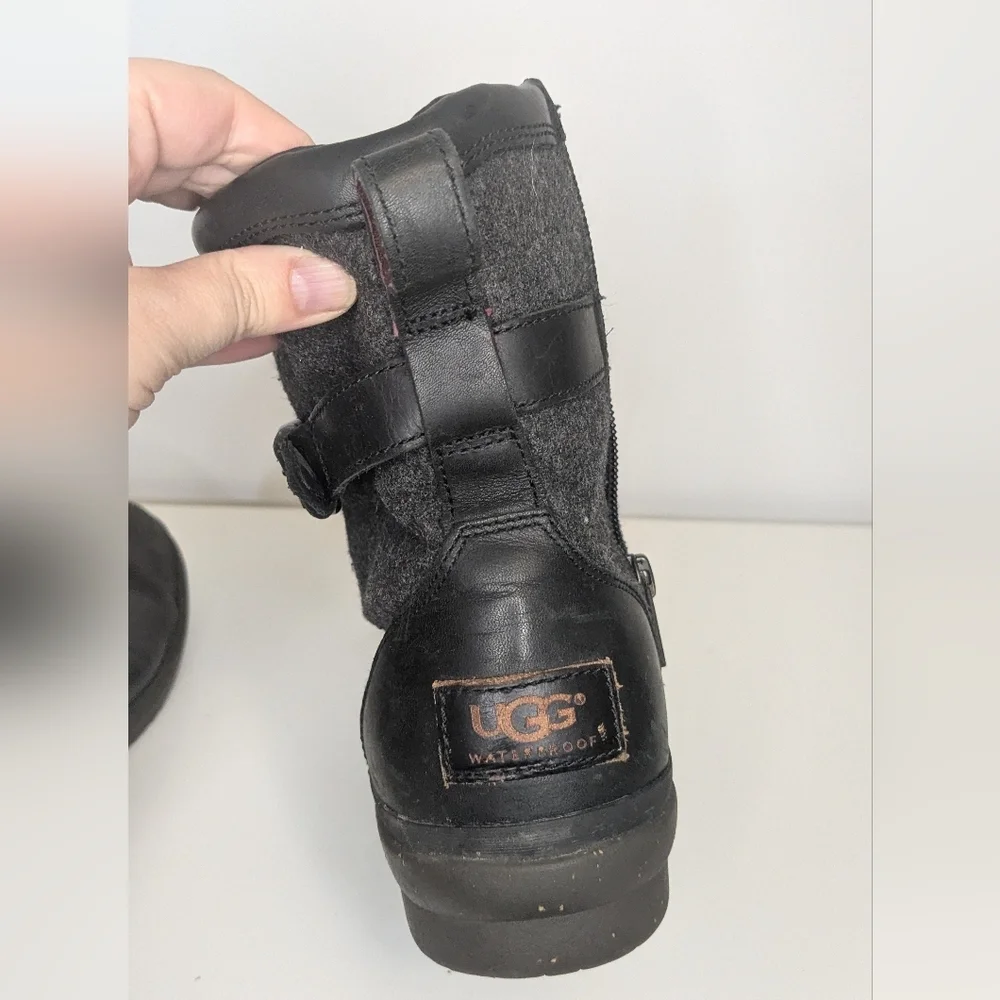 UGG Kesey lace-up waterproof boot - w's size 9 black/grey - Picture 9 of 10